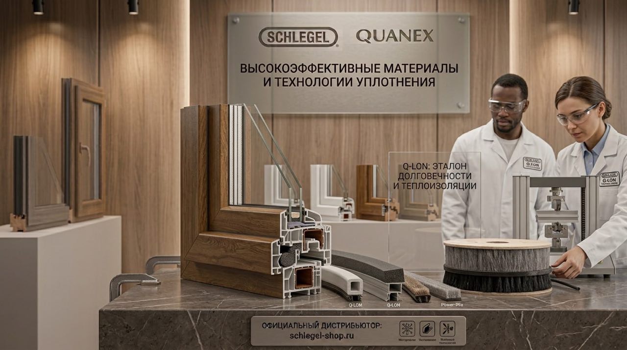 Структура щеточного уплотнителя Schlegel